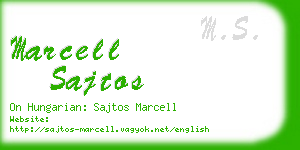 marcell sajtos business card